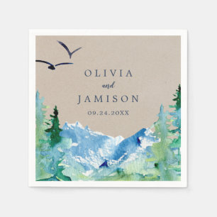Kraft Rocky Mountain Destination Wedding Napkin