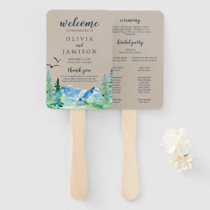 Kraft Rocky Mountain Wedding Program Fan