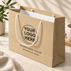 Kraft Rustic Bags l Promotional Business Logo Text