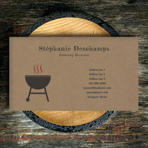 Kraft & Rustic BBQ Business Card
