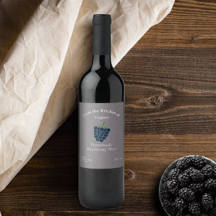 Kraft & Rustic Blackberry Wine Bottle Label