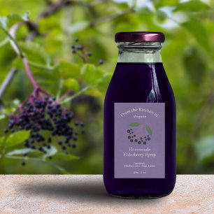 Kraft & Rustic Elderberry Syrup Bottle Label