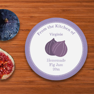 Kraft Rustic Fig Jam Label Sticker