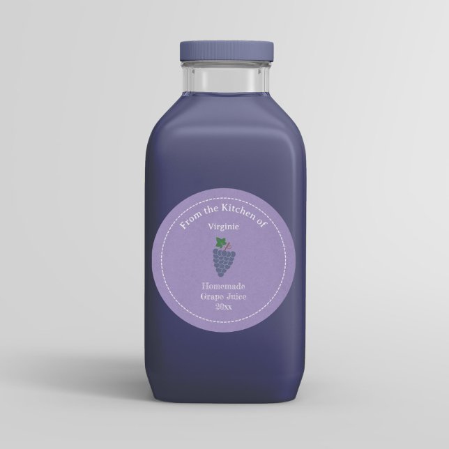 Kraft & Rustic Grape Juice Label Sticker (Kraft & Rustic Grape Juice Label Sticker)