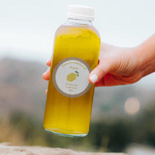 Kraft Rustic Jam, Lemon or Lemonade Label Sticker