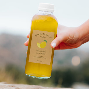 Kraft & Rustic Lemon & Lemonade Bottle Label