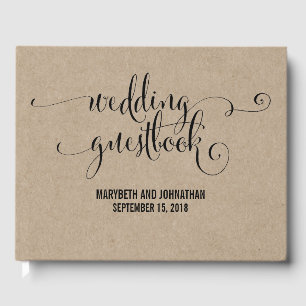 Kraft Rustic Modern We Do Wedding Guest Book