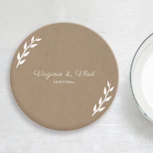Kraft & Rustic Wedding Coaster