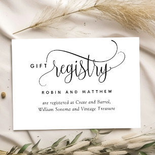 Kraft, Rustic Wedding Registry Enclosure Card