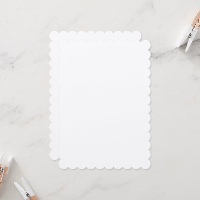 Kraft Scalloped Flat Card (Front/Back In Situ)