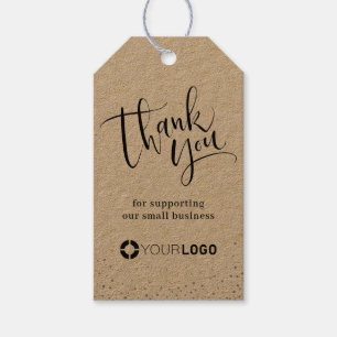 Kraft simple Modern calligraphy business thank you Gift Tags