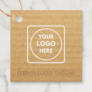 Kraft Square Custom Hang Tag With String Label