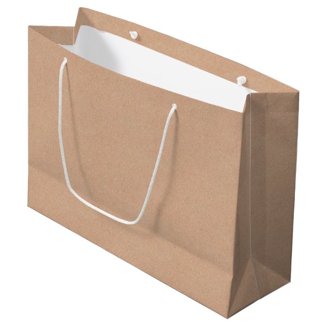 Kraft Style Large Gift Bag Charming Gift Packaging (Front Angled)