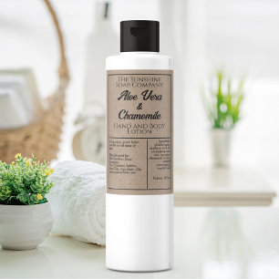 Kraft style waterproof cosmetics bottle label