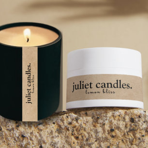  Kraft Thin Candle Tamper-Proof Seal Label