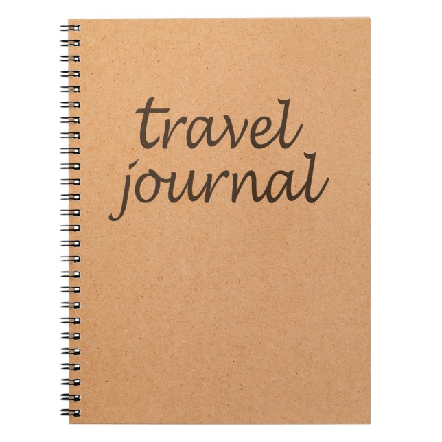 Kraft Travel Journal ~ Calligraphy Travel Notebook (Front)