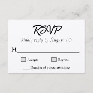 Kraft Wedding Script RSVP Cards