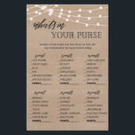 Kraft what's in your purse bridal shower game flyer<br><div class="desc">Enjoy your bridal shower with these simple and cute games. Check out our collection for more bridal shower games in the same style. Please note that these games are not editable.</div>