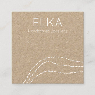 Kraft White Dots Square Earring Display Card