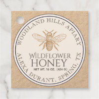 Kraft Wildflower Honey Hangtag with French Bee