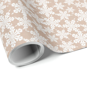 Kraft Winter White Christmas Elegant  Wrapping Pap Paper