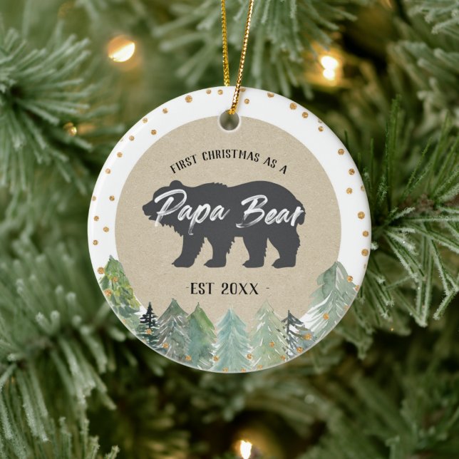 Kraft Wood Christmas as a Papa Bear Ornament (Tree)