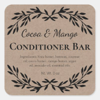 Kraft Zero Waste Hair Solid Conditioner Labels