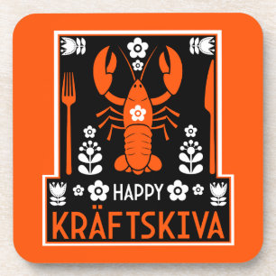 Kräftskiva - Swedish Crayfish Party Coaster