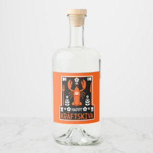 Kräftskiva - Swedish Crayfish Party Liquor Bottle Label