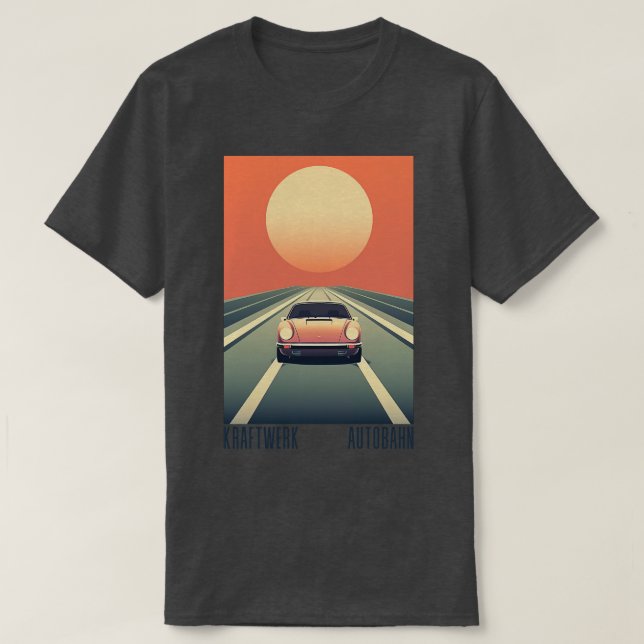 Kraftwerk Autobahn Retro Aesthetic Original Design T-Shirt (Design Front)