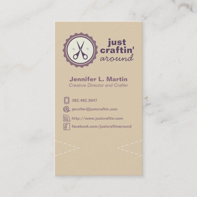 Krafty Scissors Business Cards (Front)