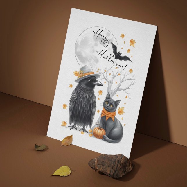 Krähe & Katz Herbst Halloween Card (Creator Uploaded)