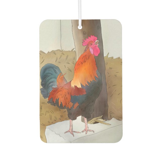 Krähender Hahn Car Air Freshener (Front)