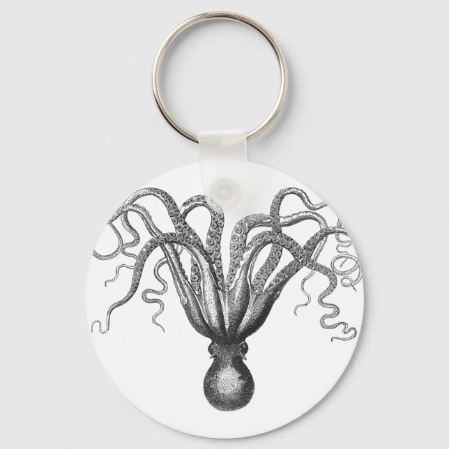 ☞ Krake / The Kraken Vintage Key Ring (Front)