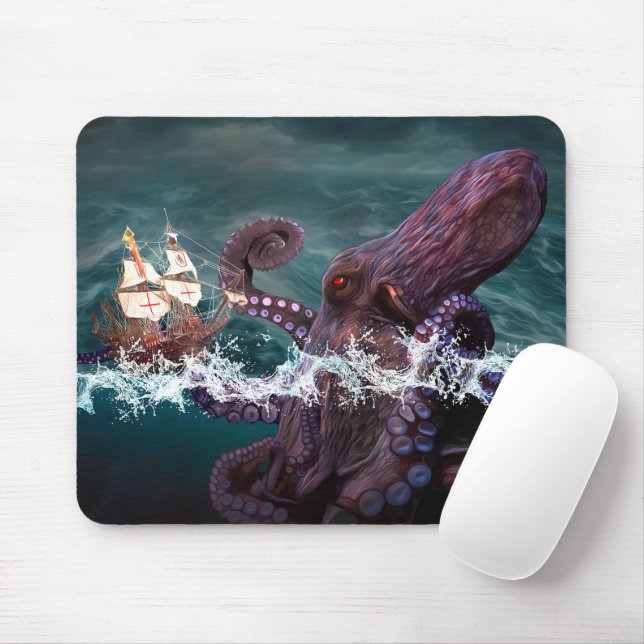 Kraken (2) mouse pad (With Mouse)