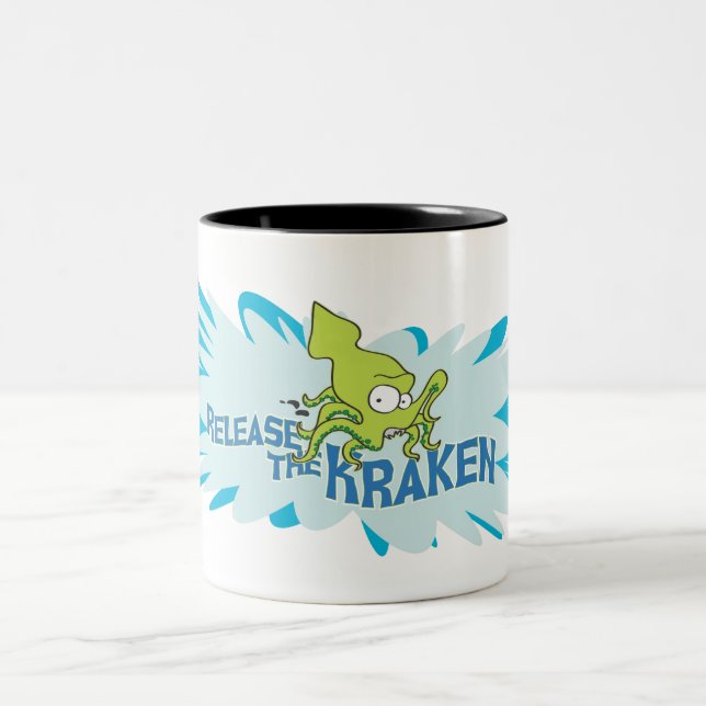 Kraken Big Splash Two-Tone Coffee Mug (Center)