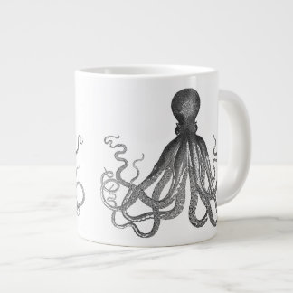Kraken - Black Giant Octopus / Cthulu Large Coffee Mug
