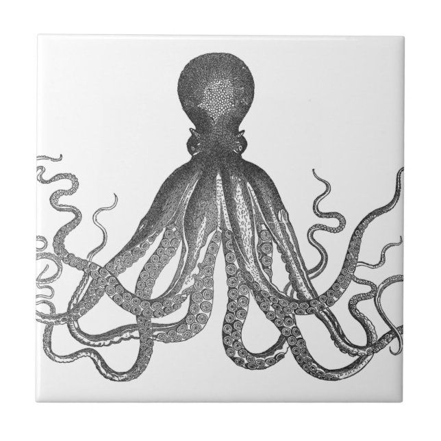 Kraken - Black Giant Octopus / Cthulu Tile (Front)