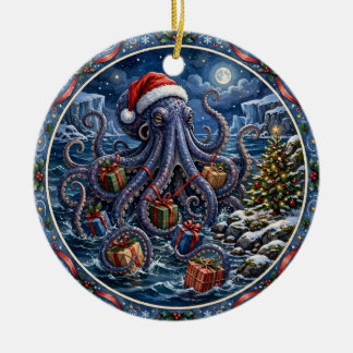 Kraken Christmas Gifts Ornament