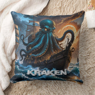 Kraken Giant Squid Octopus Like Monster Creature Cushion