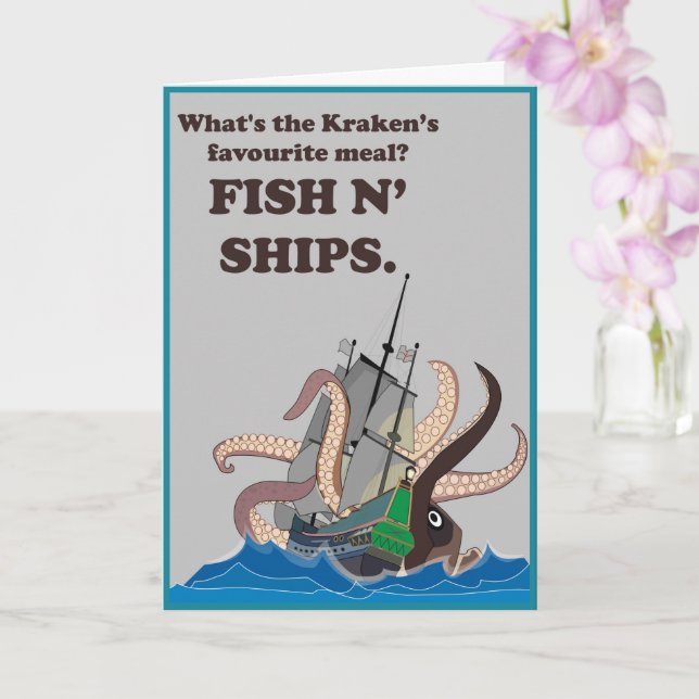 KRAKEN JOKE. CARD (Orchid)