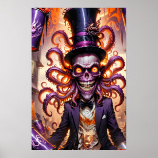 Kraken Monster Magician Poster