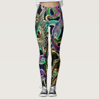 Kraken Octopus Space Leggings Womens Yoga Pants