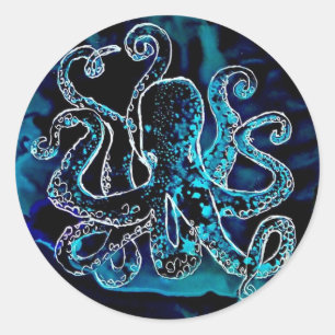 Kraken Octopus Under the Sea Classic Round Sticker