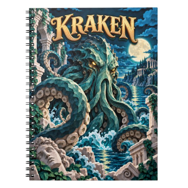 Kraken, Paper Cut Monster Notebook (Front)