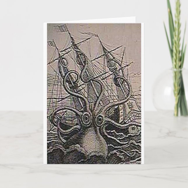 KRAKEN Vintage Print Card (Front)