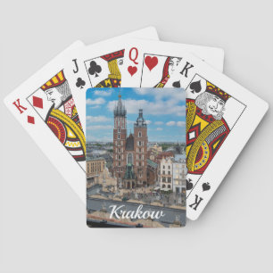 Krakow city centre from above in Poland Playing Cards
