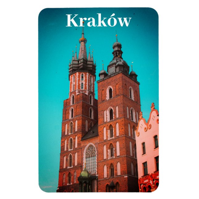 Krakow Europe Poland Polska Old Town Magnet (Vertical)