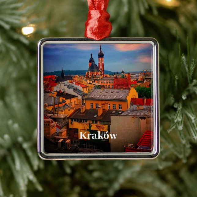 Krakow Europe Poland Polska Old Town Metal Tree Decoration (Tree)