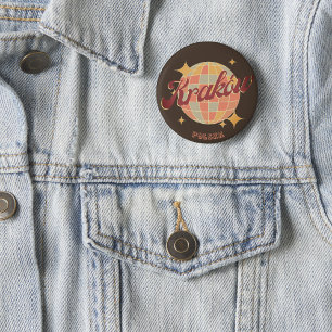 Kraków Krakow City Poland Retro Vintage Postcard 3 Cm Round Badge